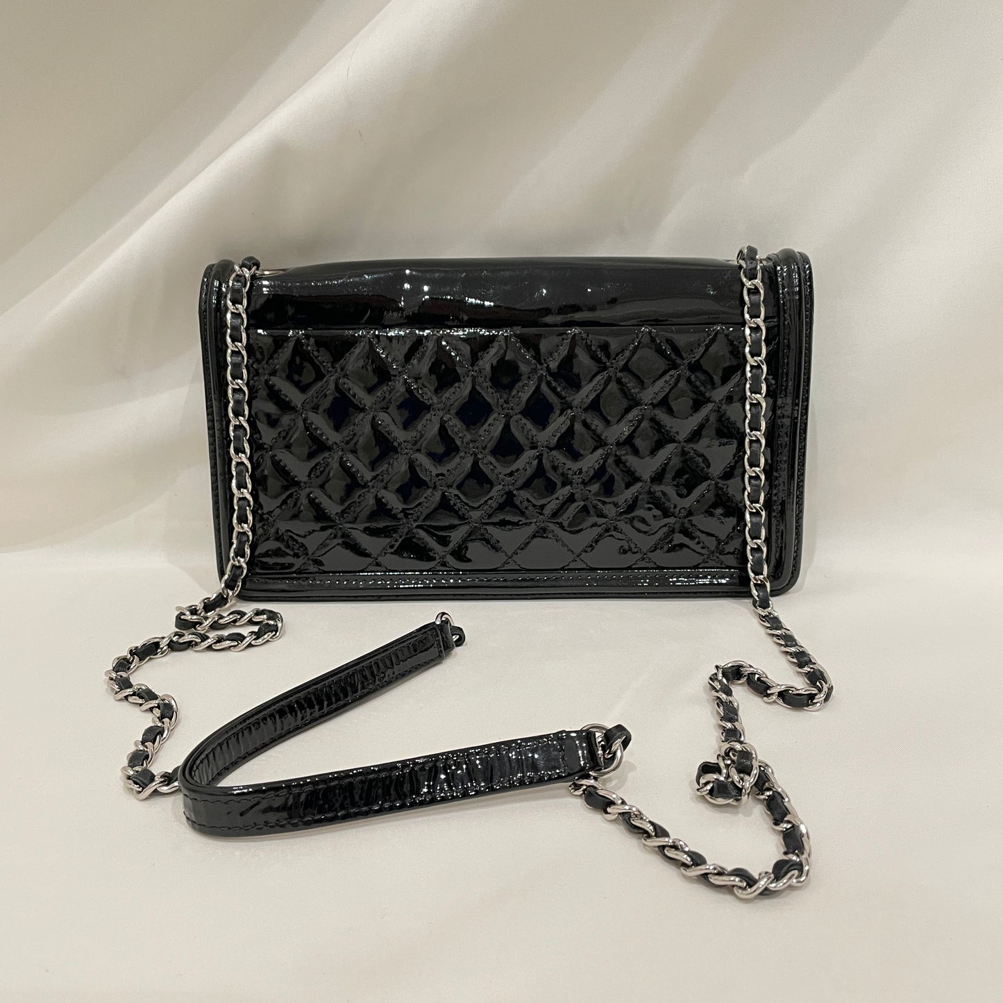 Chanel Black White Stripe Plexiglass Brick Crossbody Bag Sku# 81004