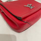 Louis Vuitton Red Taurillon Leather Lockme BB Sku# 81015