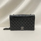 Chanel Black Leather Ballerine Flap Shoulder Bag SKU# 80850