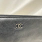 Chanel Black Lambskin Patent Clutch Bag Sku# 81000