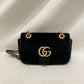 Gucci Black Velvet Mini Marmont Chain Bag SKU# 80873