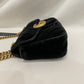 Gucci Black Velvet Mini Marmont Chain Bag SKU# 80873