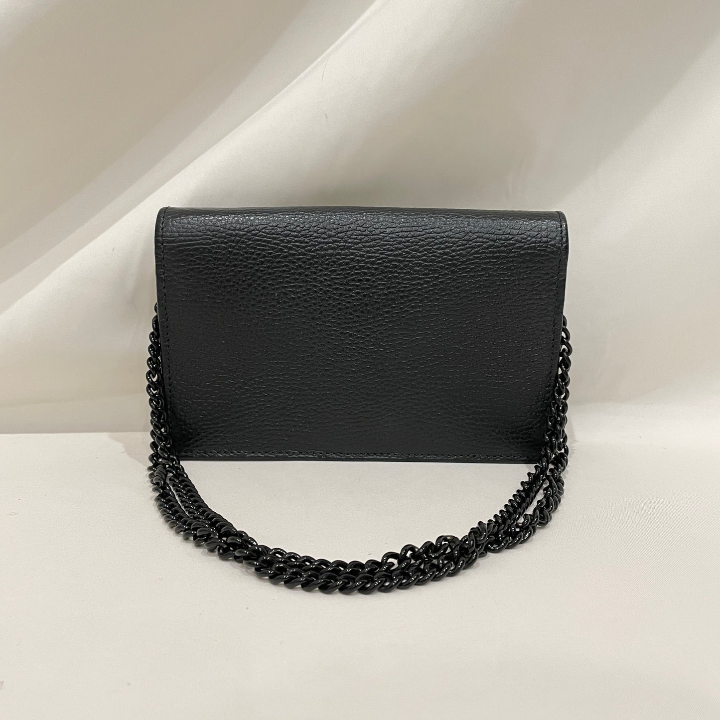 Gucci Marmont All Black WOC Wallet On Chain Sku# 80936