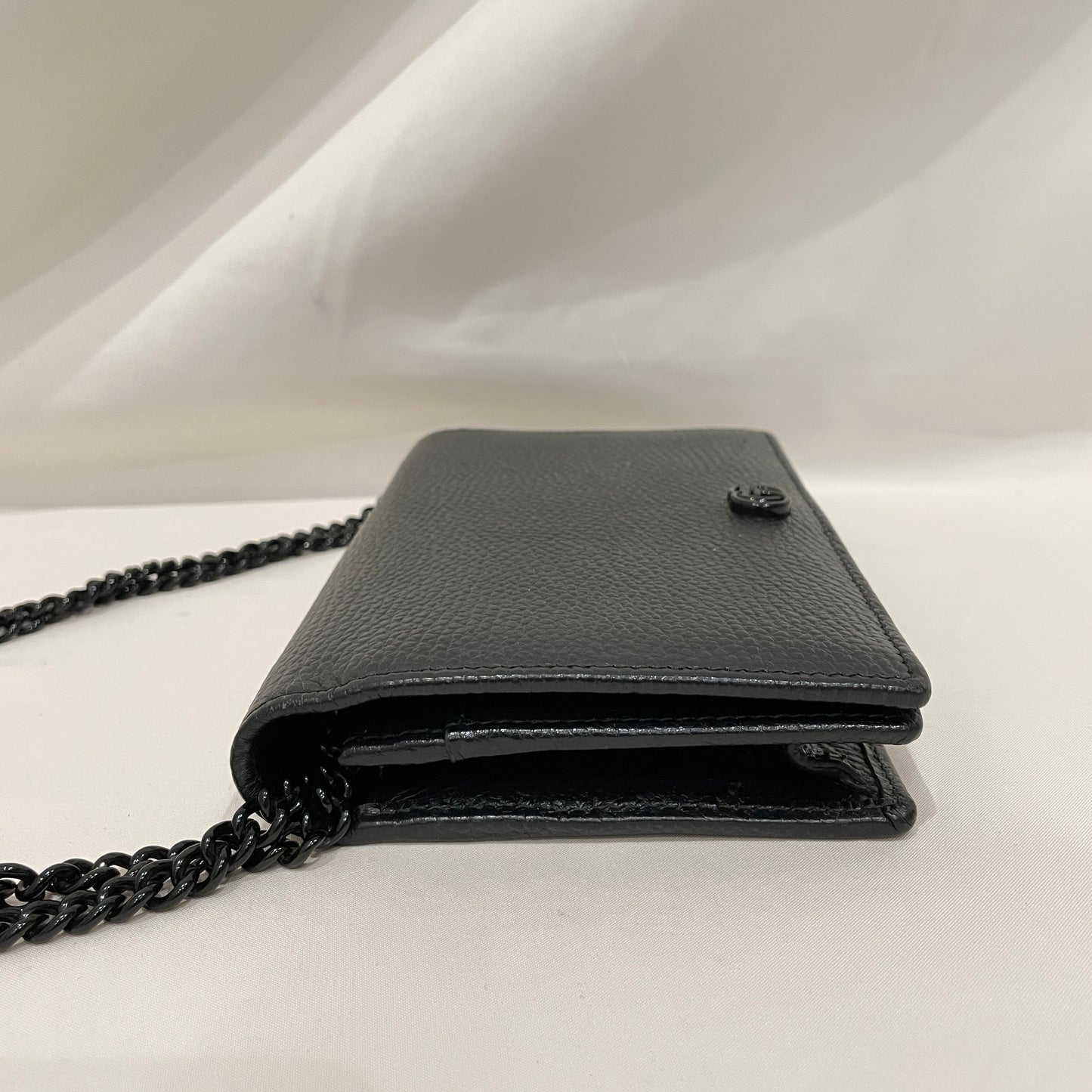 Gucci Marmont All Black WOC Wallet On Chain Sku# 80936