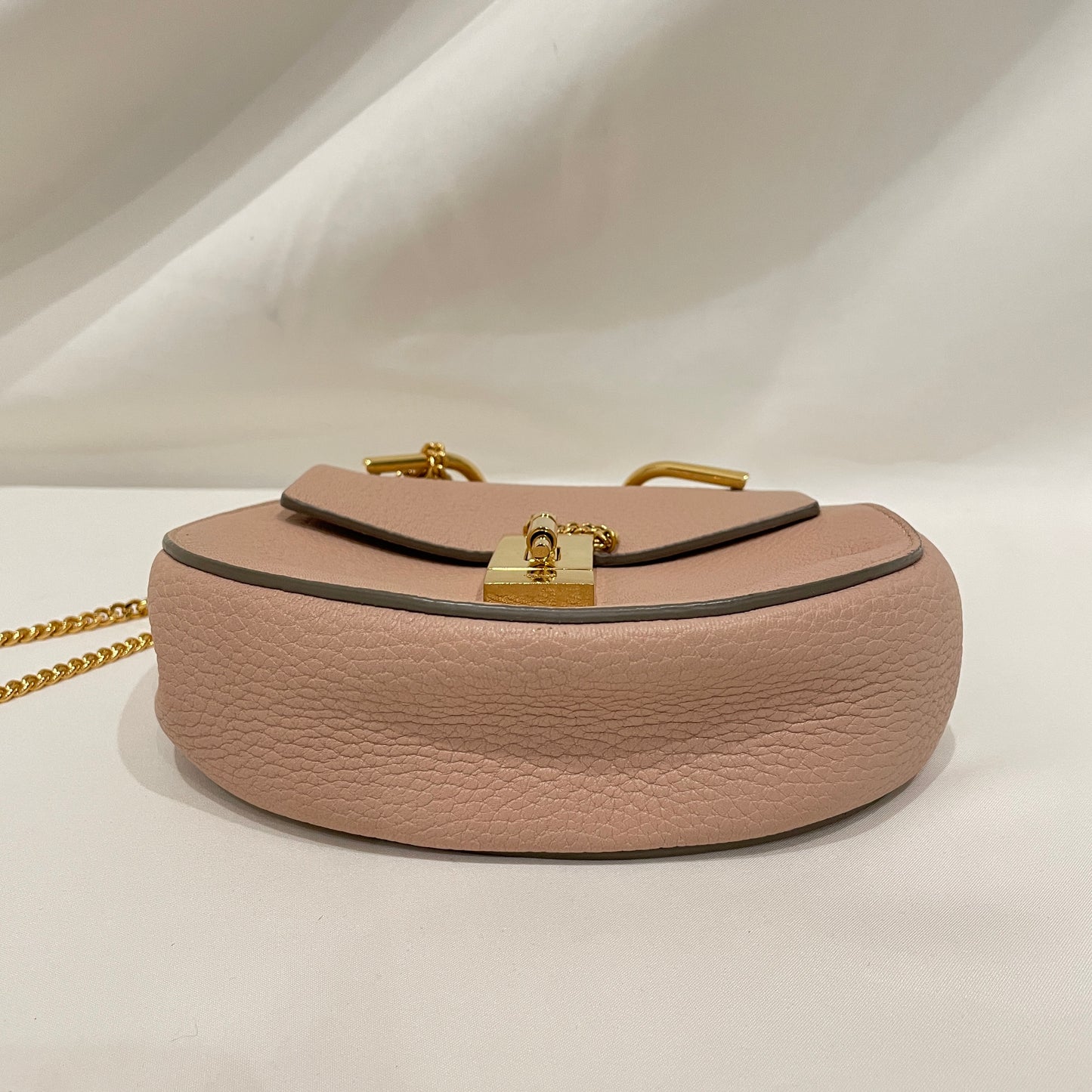 Chloe Pink Leather Mini Drew Soulder Bag Sku# 80982