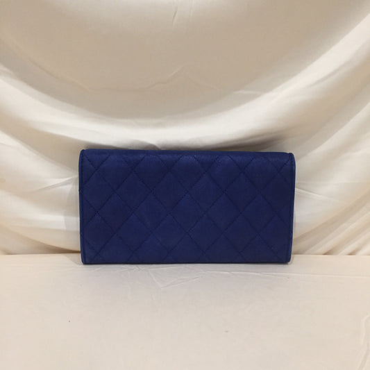 Chanel Blue Velvet Long Wallet Sku# 72239