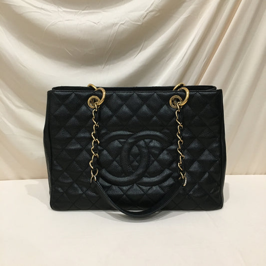 Chanel Black Caviar Leather GST Chain Tote Sku# 78048