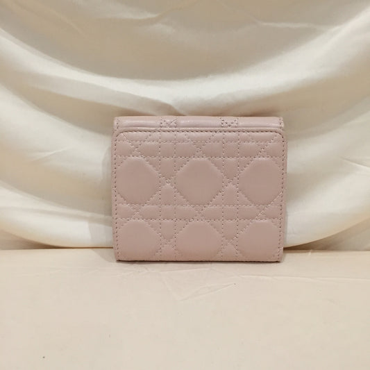 Dior Pink Leather Trifold Wallet Sku# 72244