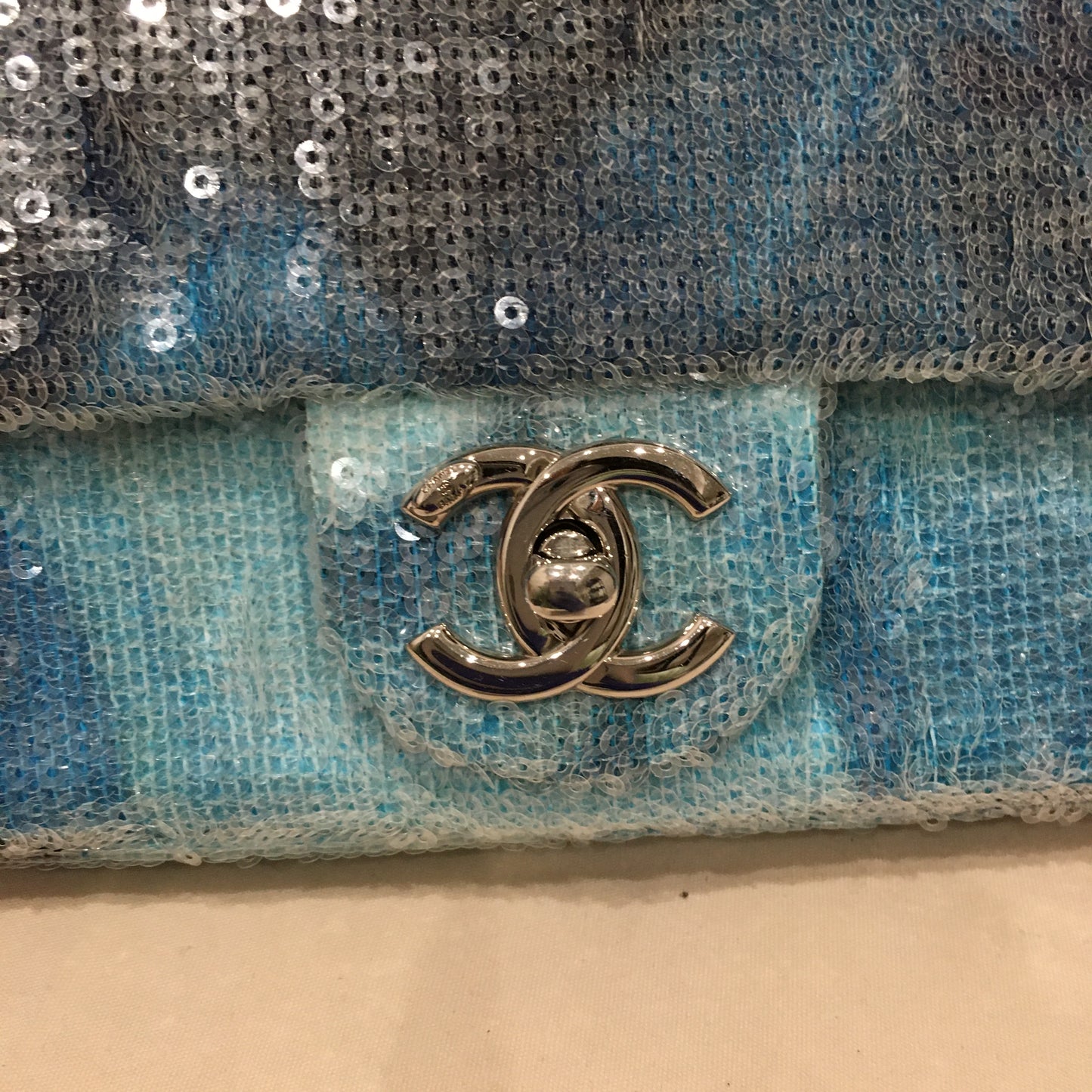 Chanel Blue Sequin Single Shoulder Bag Sku# 72725
