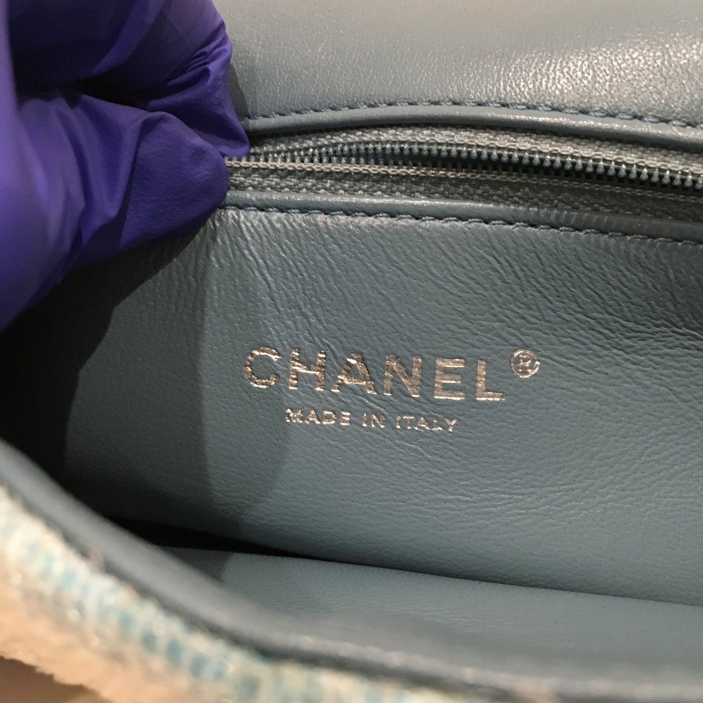 Chanel Blue Sequin Single Shoulder Bag Sku# 72725