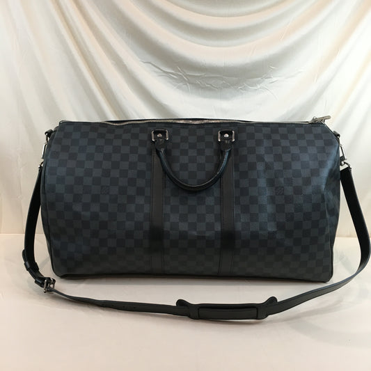 Louis Vuitton Damier Graphite Coated Canvas Keepall 55 Bandouliere Travel Bag Sku# 72461
