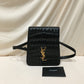 Yves Saint Laurent Black Crocodile North South Kaia Crossbody Bag Sku# 78881