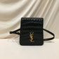 Yves Saint Laurent Black Crocodile North South Kaia Crossbody Bag Sku# 78881