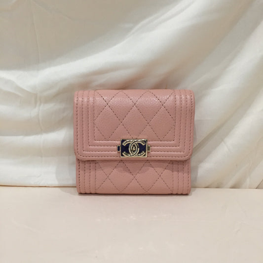 Chanel Pink Caviar Boy Trifold Wallet Sku# 72246