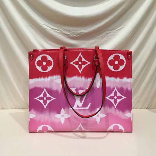 Louis Vuitton Pink Escale Monogram Giant Coated Canvas OnTheGo Tote GM Sku# 72311