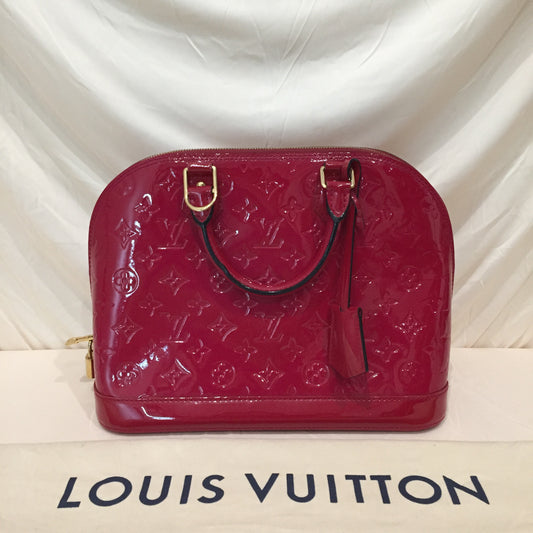 Louis Vuitton Pink Vernis Leather Alma PM Satchel Sku# 72388