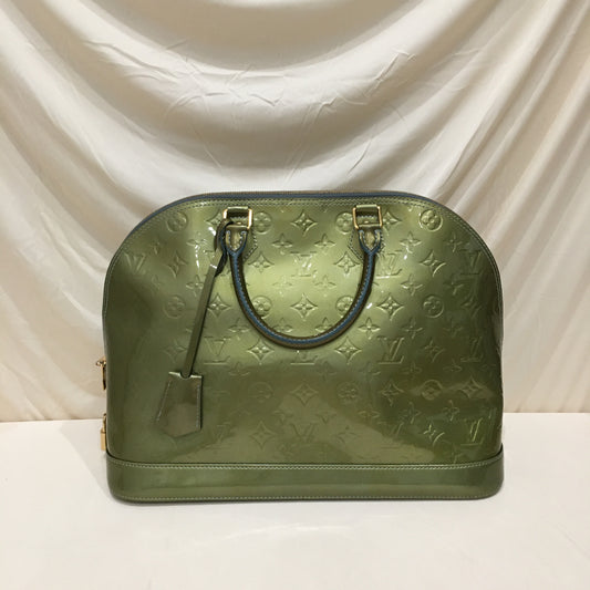 Louis Vuitton Green Vernis Alma GM Tote Sku# 79029