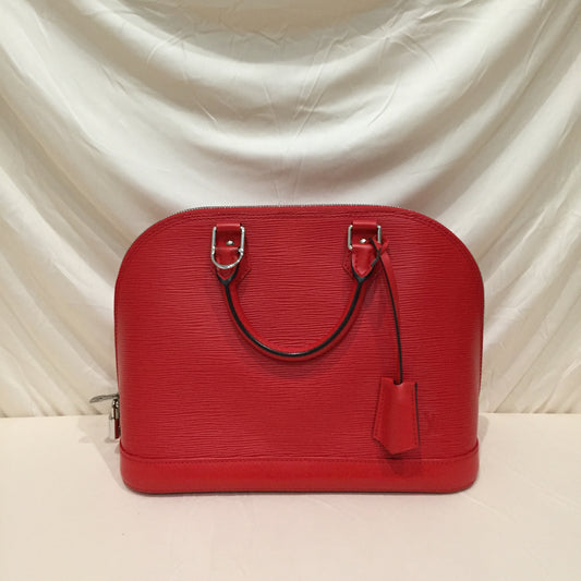 Louis Vuitton Red Epi Leather Alma PM with Strap Crossbody Bag Sku# 72455