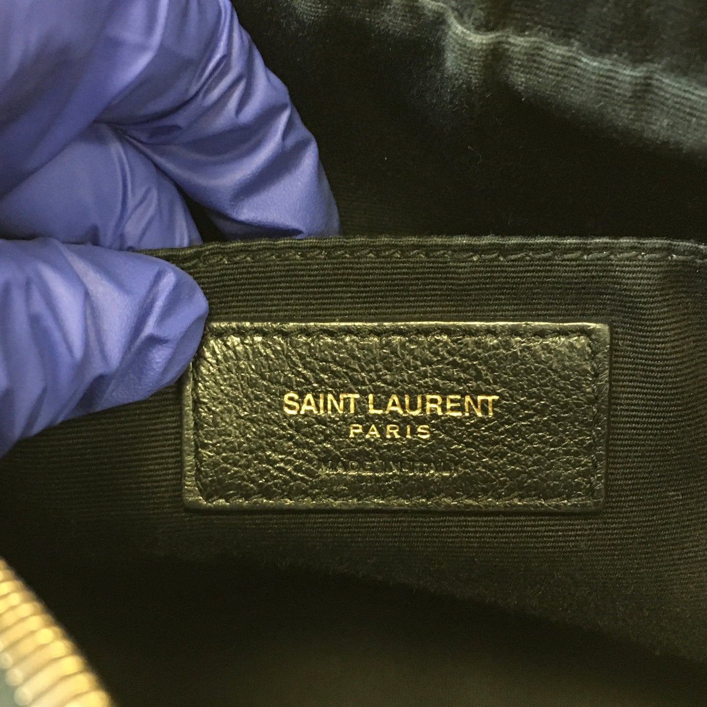 Yves Saint Laurent Black Chevron Camera Small Crossbody Bag Sku# 69351