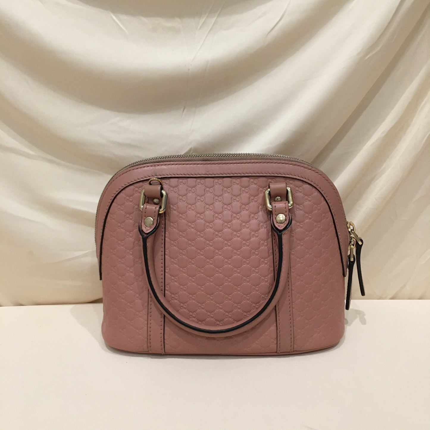 Gucci Pink Leather Dome Tote with Strap Sku# 79156