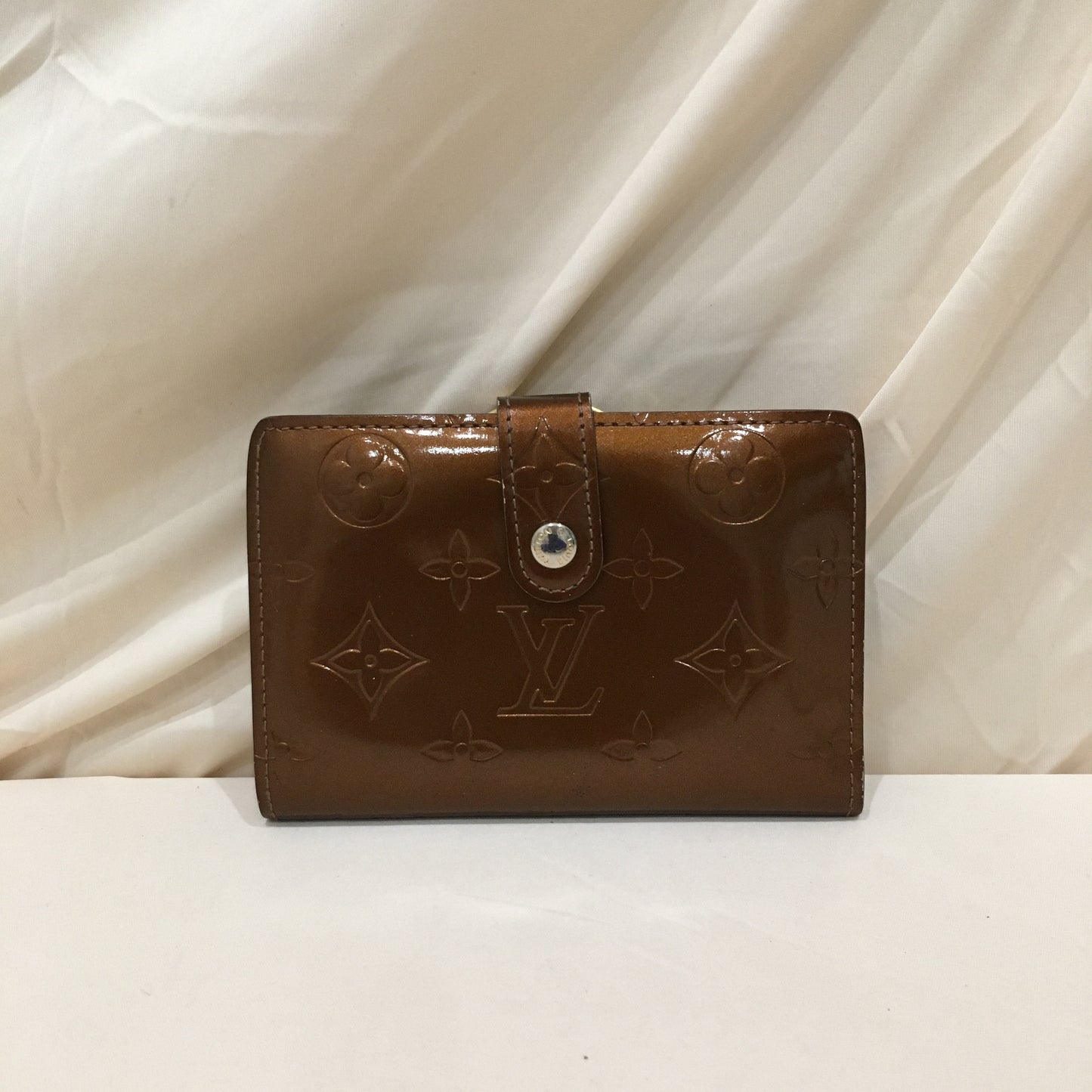 Louis Vuitton Brown Vernis French Kiss Wallet Sku# 79130