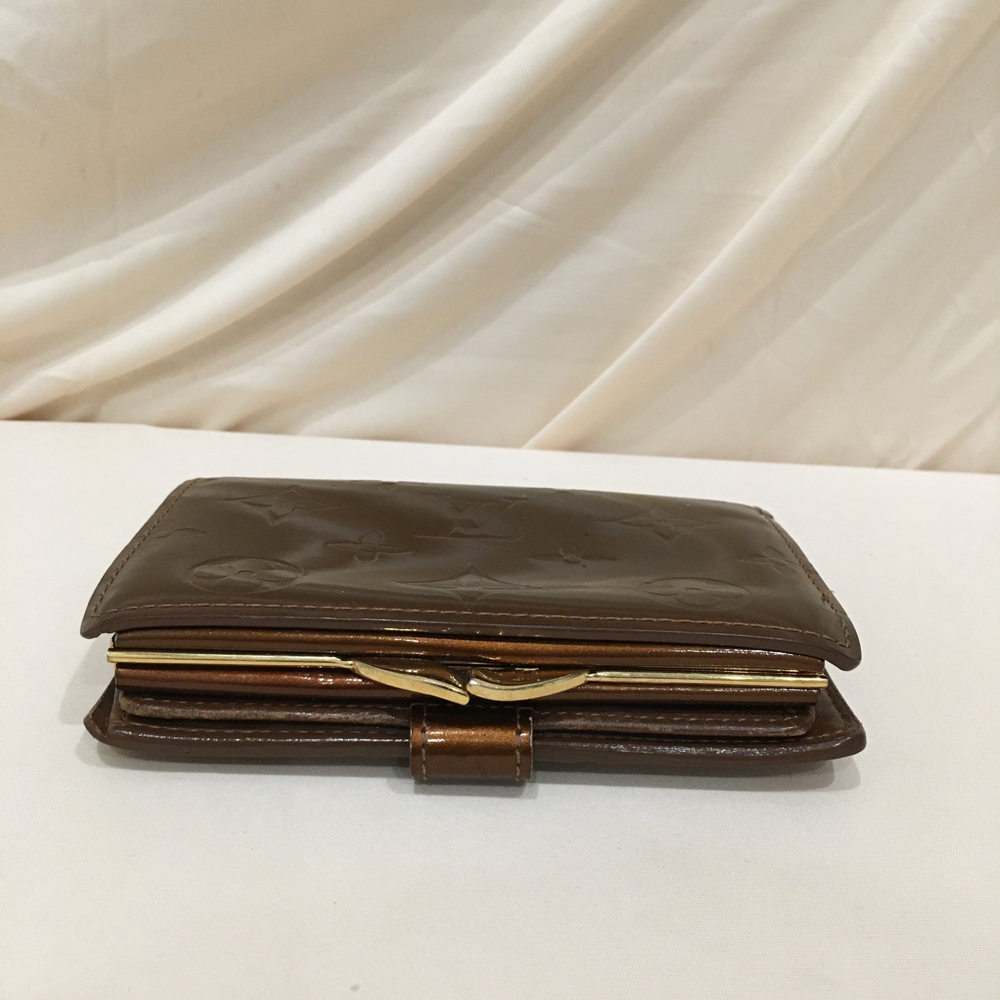 Louis Vuitton Brown Vernis French Kiss Wallet Sku# 79130