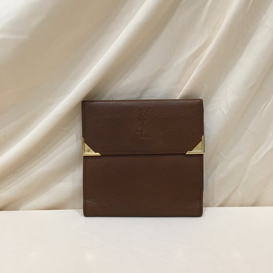 Yves Saint Laurent Brown Double Side Walle Sku# 79148