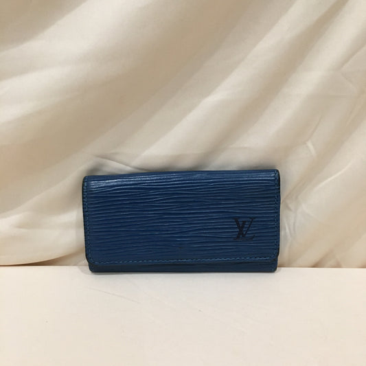 Louis Vuitton Blue Epi Leather 4 Ring Key Case Sku# 79295