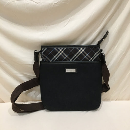 Burberry Black Canvas Nova Check Shoulder Bag Sku# 79321