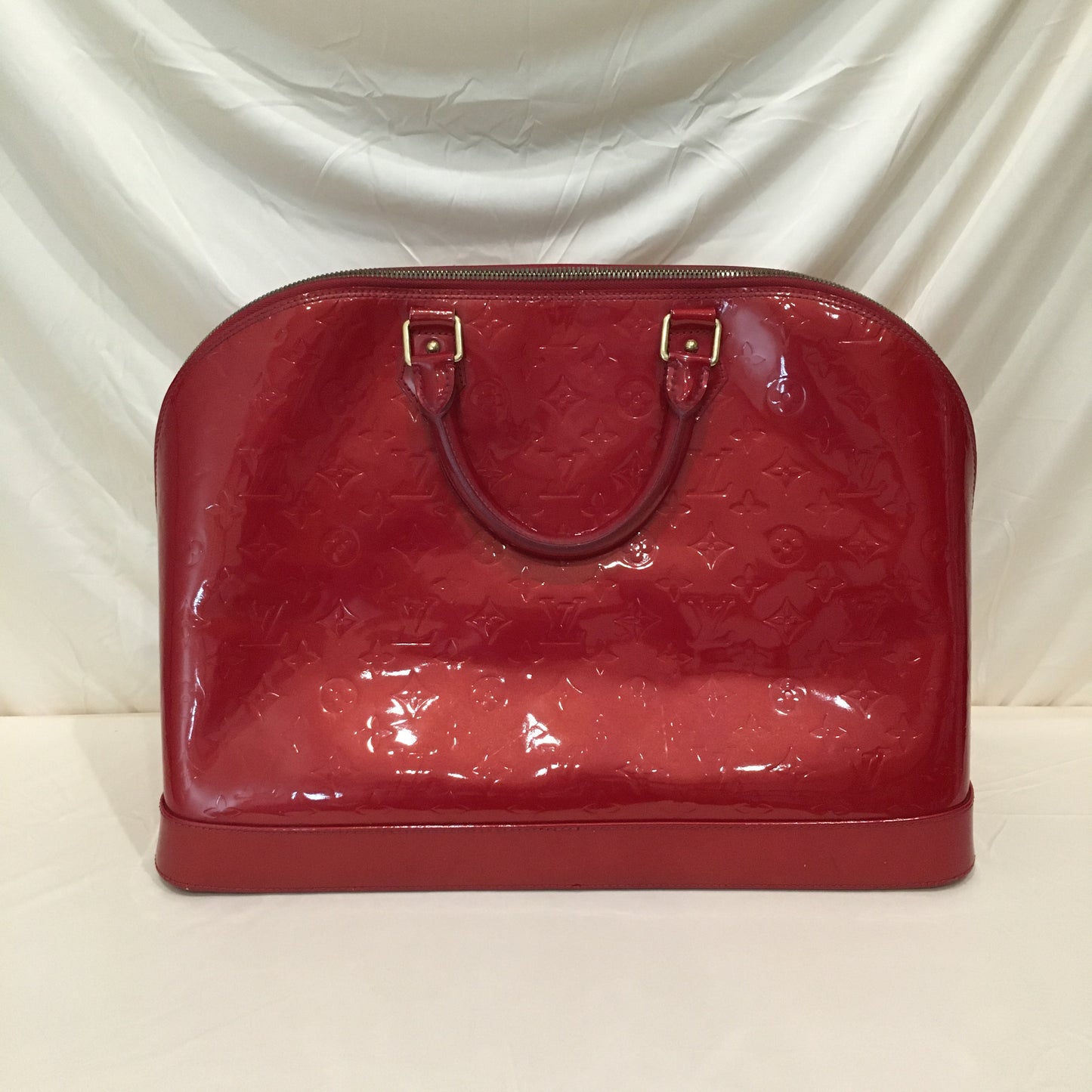 Louis Vuitton Red Vernis Alma Extra GM Tote Bag Sku# 71300