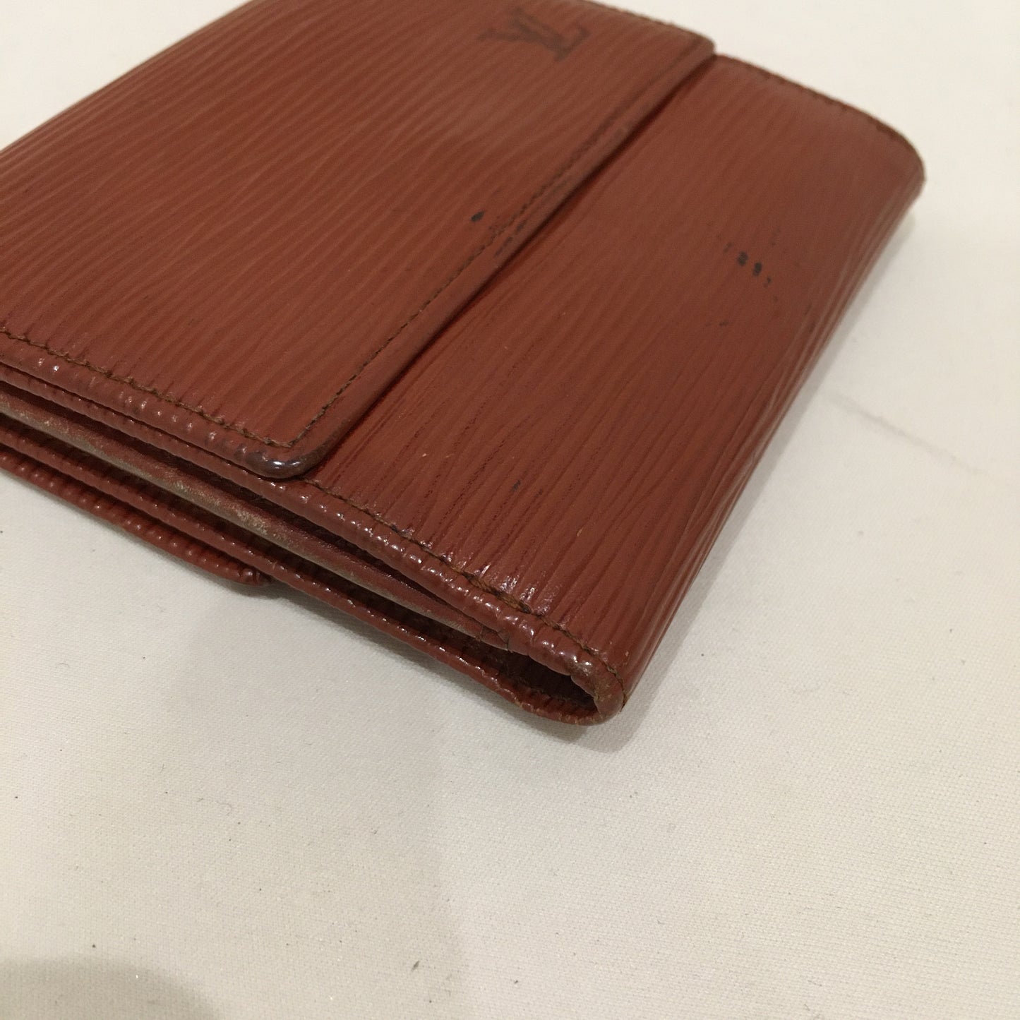 Louis Vuitton Brown Epi Leather Double Side Wallet Sku# 79406