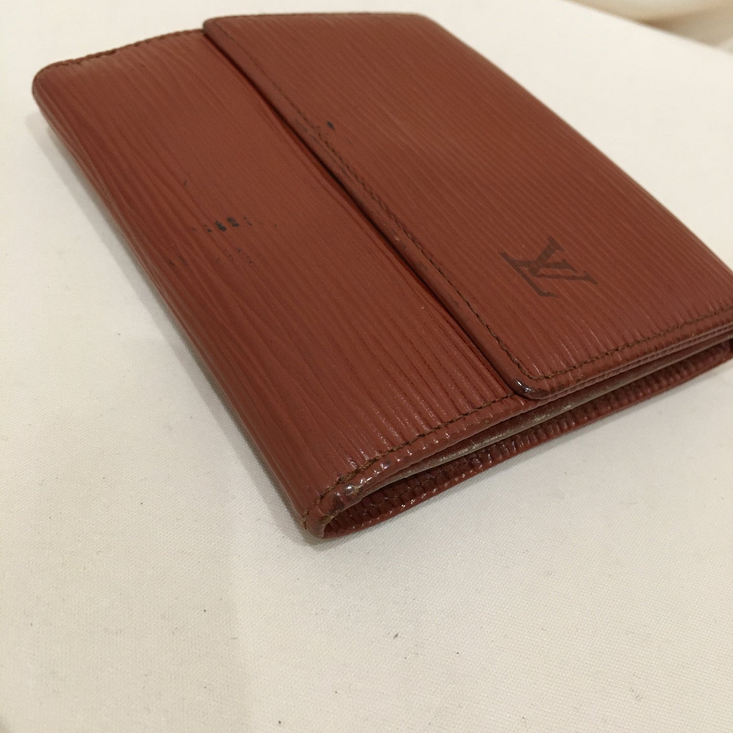 Louis Vuitton Brown Epi Leather Double Side Wallet Sku# 79406