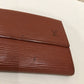 Louis Vuitton Brown Epi Leather Double Side Wallet Sku# 79406