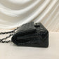 Chanel Black Patent Medium Double Flap Shoulder Bag Sku# 71320