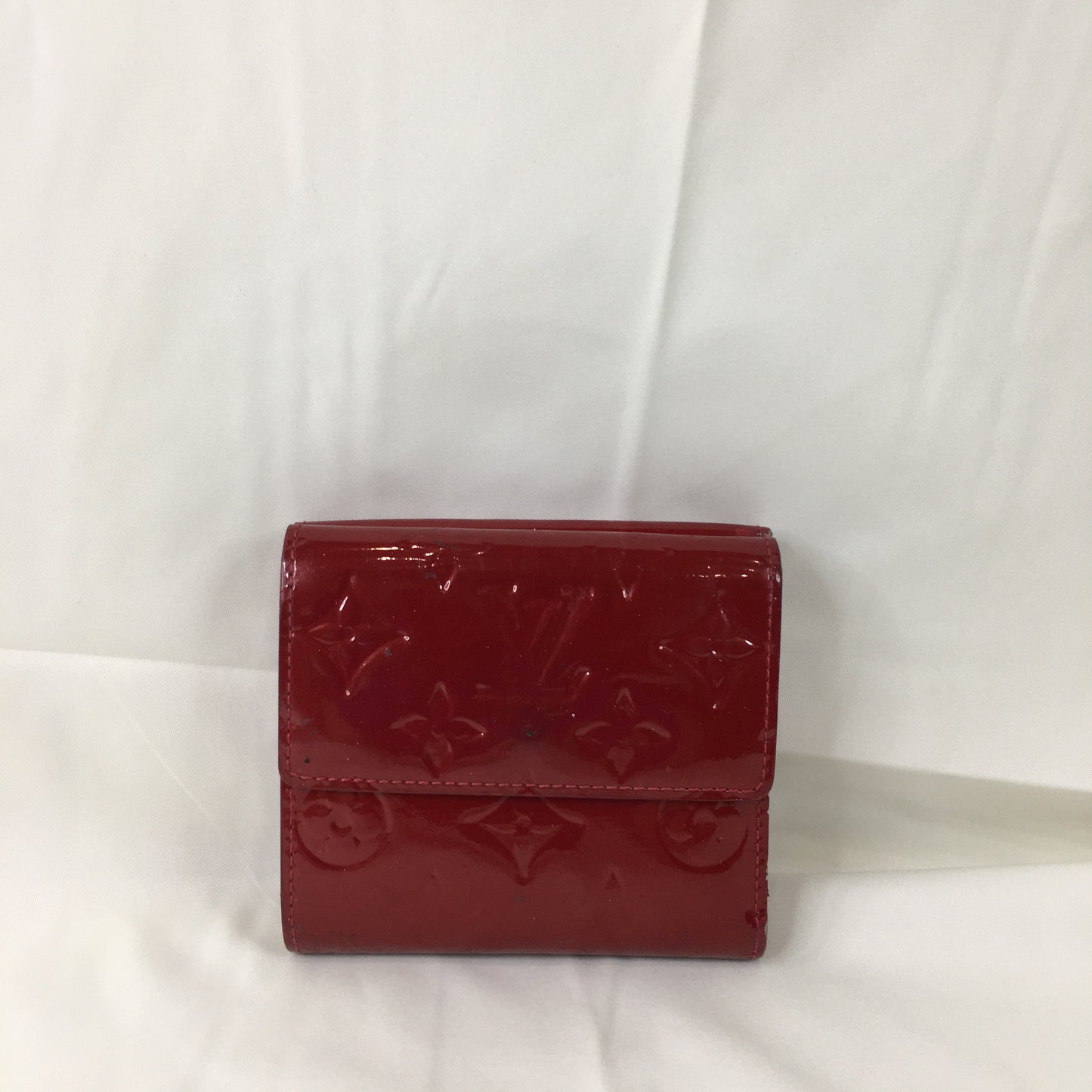 Louis Vuitton Red Vernis Double Side Wallet Sku# 79486