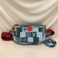 Louis Vuitton Denim Multi Pochette Accessoires Crossbody Bag Sku# 73395