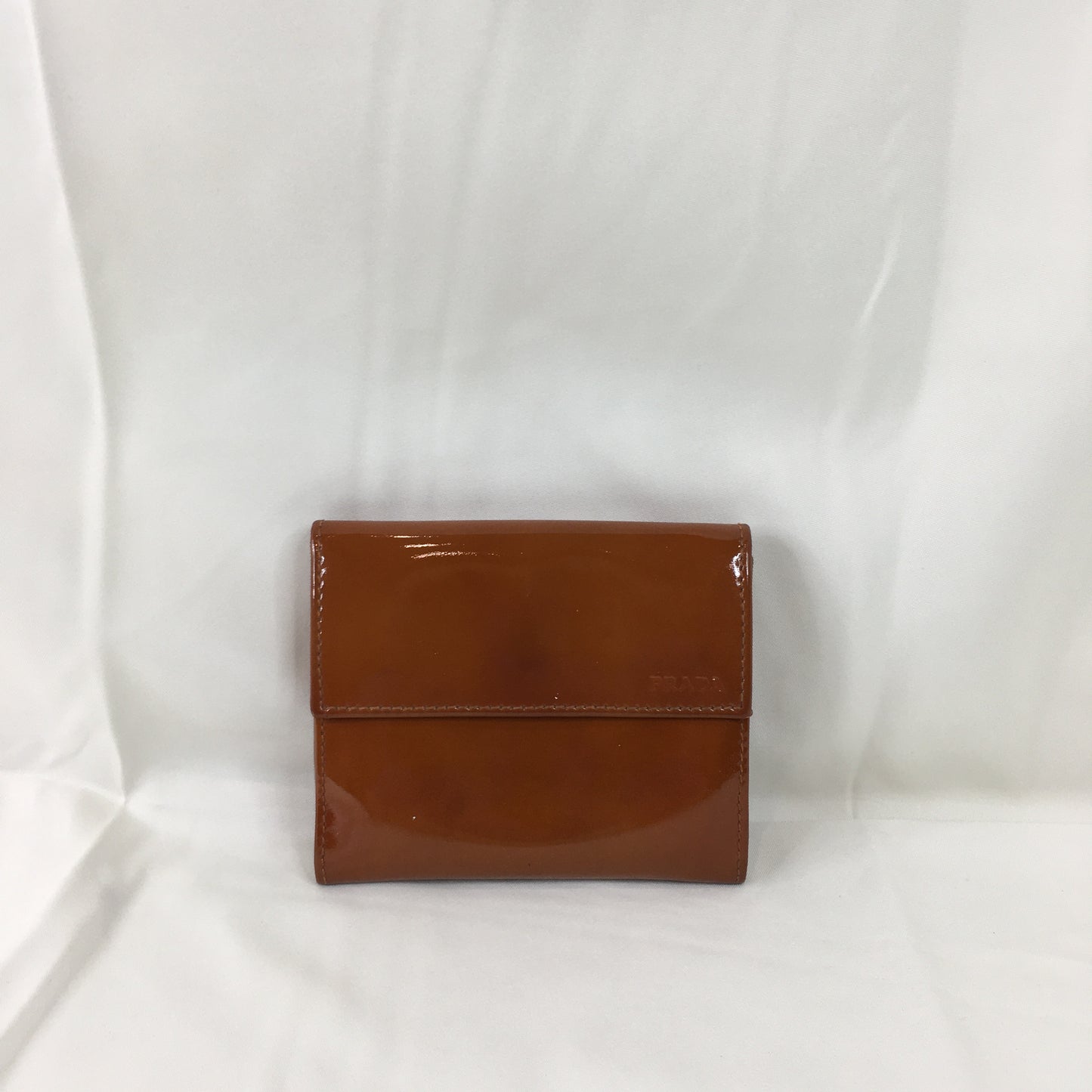 Prada Brown Enamel Card Case Sku# 79488