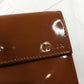 Prada Brown Enamel Card Case Sku# 79488