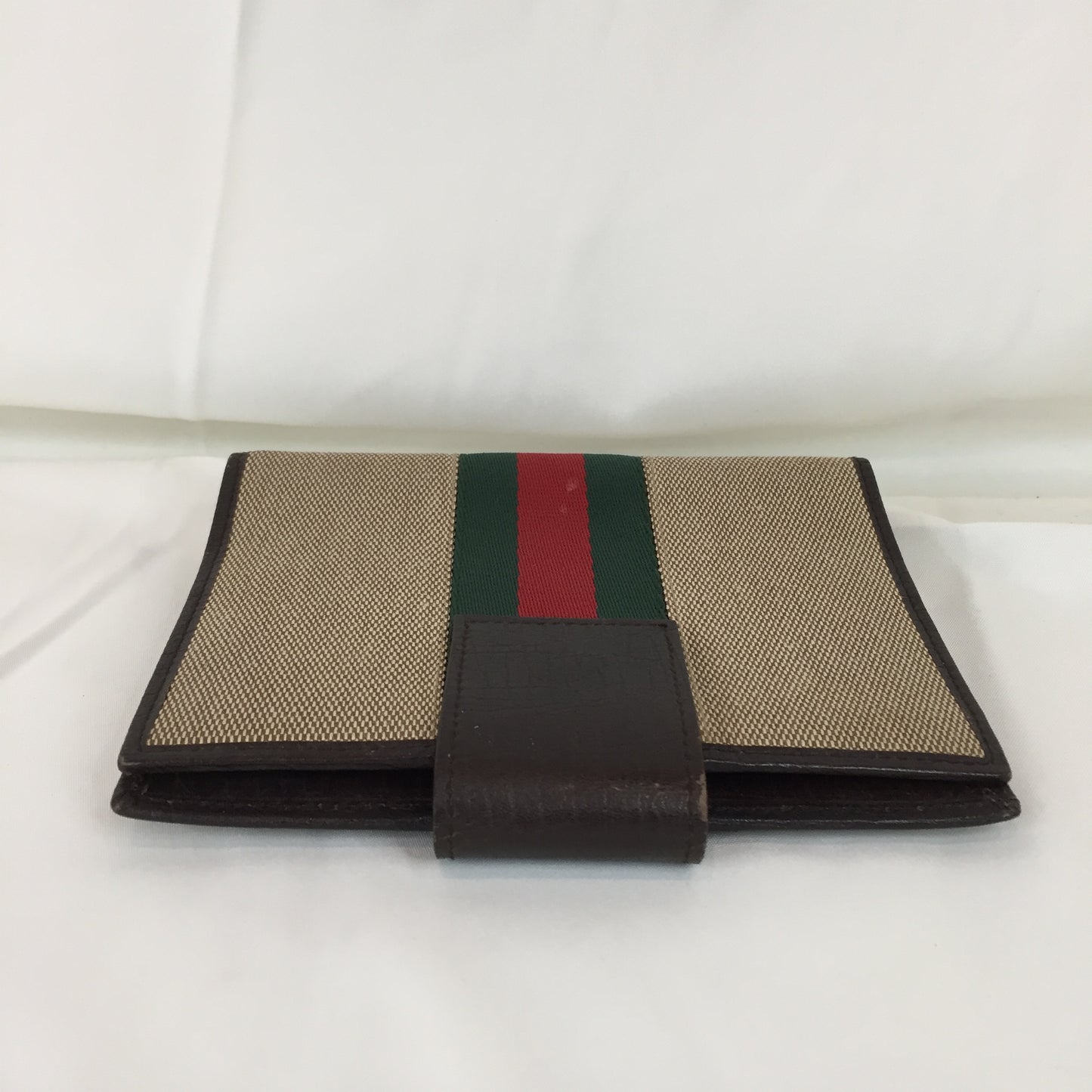 Gucci Brown Sherry Line Canvas Notebook Cover Sku# 79701