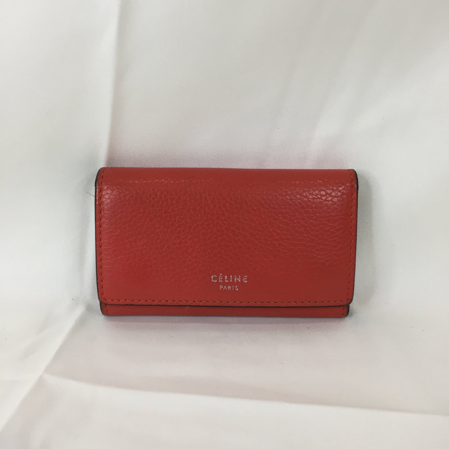 Celine Orange Leather 6 Ring Key Holder Sku# 79728