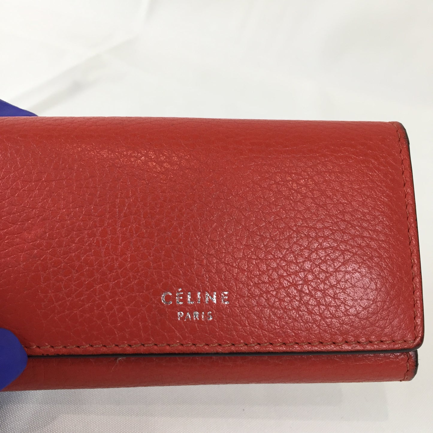 Celine Orange Leather 6 Ring Key Holder Sku# 79728