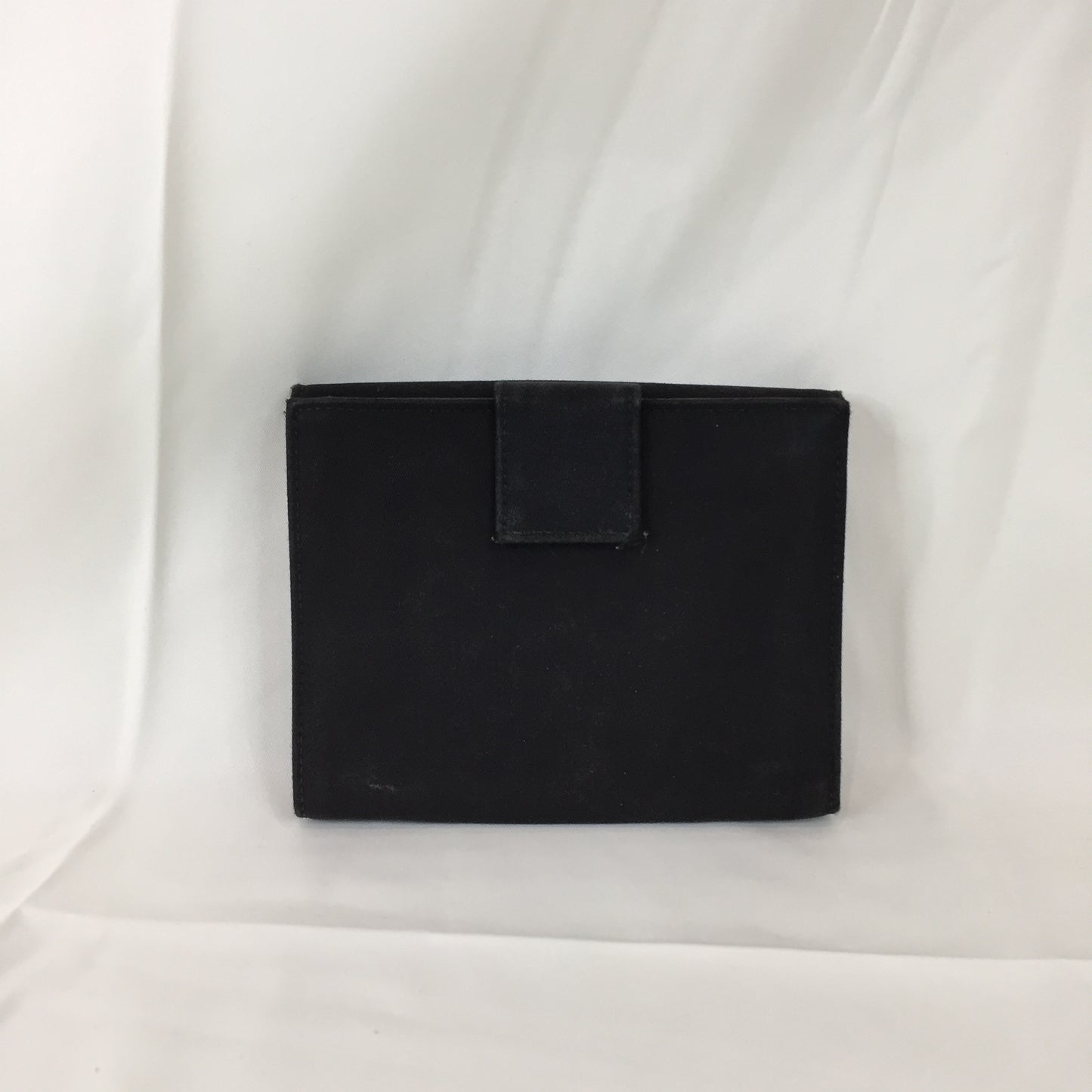 Prada Black Nylon Leather Bifold Wallet Sku# 79700