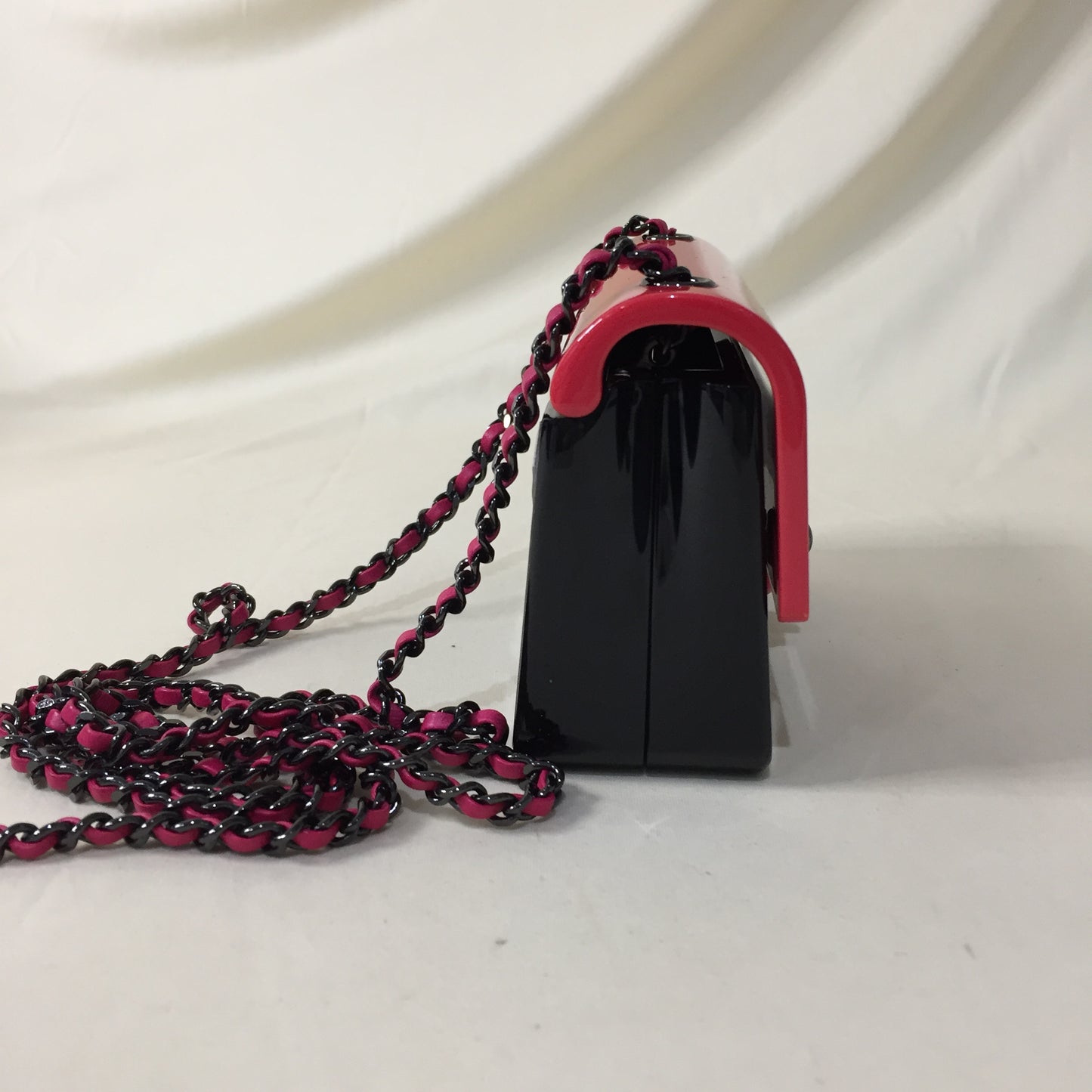 Chanel Black Pink Polymetacryleate Mini Flap Bag Sku# 57450